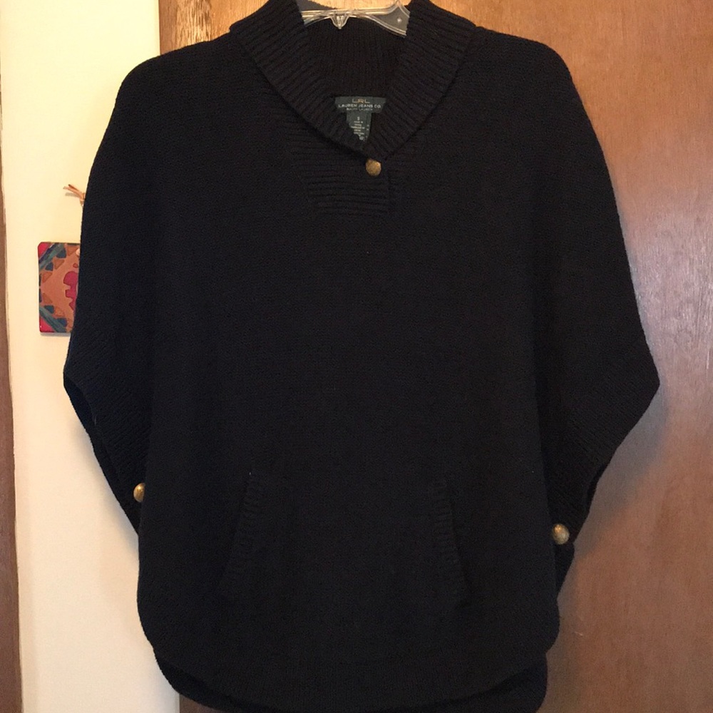 Lauren black poncho